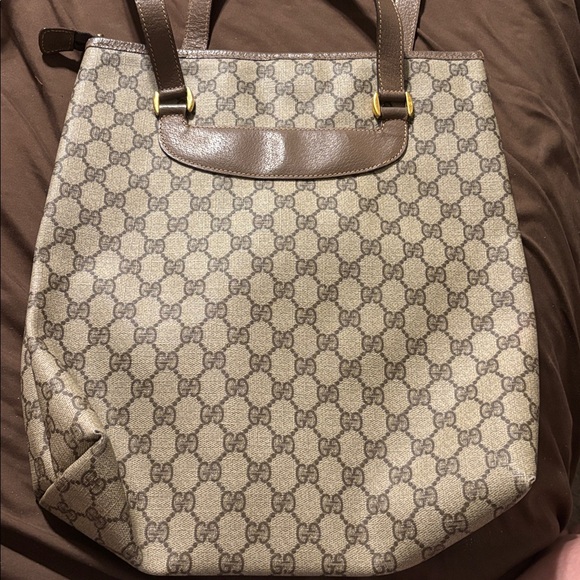 Gucci Beige and Brown Signature Tote - Picture 4 of 11